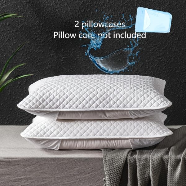 🛏️ أغطية مخدات فاخرة – تصميم مربعات مبطن ثلاثي الطبقات 🛏️ احمِ مخدتك بأناقة مع طقم أغطية مخدات فندقية بتصميم مربعات مميز، مبطن بثلاث طبقات مع طبقة عزل داخلية. ✅ قماش بارد ومتنفس يمنحك راحة في كل المواسم. ✅ تصميم نصف غطاء لحماية عملية وسهلة التركيب. ✅ متينة وسميكة تناسب الاستخدام الفندقي والمنزلي. ✅ قابلة للغسيل في الغسالة للحفاظ على النظافة. ✅ بدون حشوة (فقط الغطاء). فخامة الفنادق، الآن تحمي مخدتك في بيتك. ✨ - Image 2