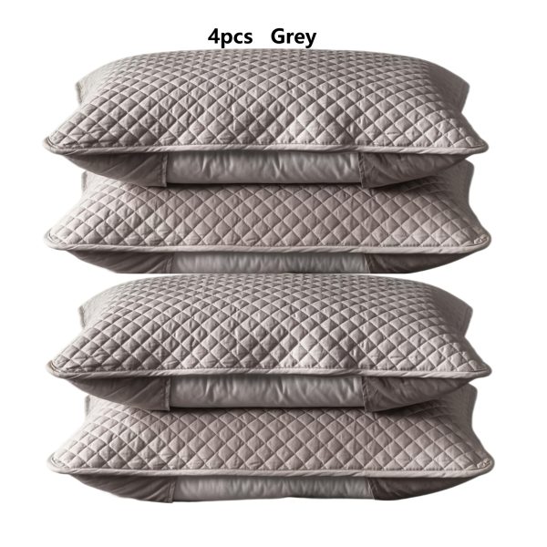 🛏️ أغطية مخدات فاخرة – تصميم مربعات مبطن ثلاثي الطبقات 🛏️ احمِ مخدتك بأناقة مع طقم أغطية مخدات فندقية بتصميم مربعات مميز، مبطن بثلاث طبقات مع طبقة عزل داخلية. ✅ قماش بارد ومتنفس يمنحك راحة في كل المواسم. ✅ تصميم نصف غطاء لحماية عملية وسهلة التركيب. ✅ متينة وسميكة تناسب الاستخدام الفندقي والمنزلي. ✅ قابلة للغسيل في الغسالة للحفاظ على النظافة. ✅ بدون حشوة (فقط الغطاء). فخامة الفنادق، الآن تحمي مخدتك في بيتك. ✨ - Image 11