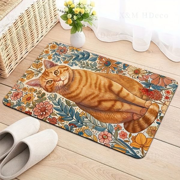 🌸🐱 دعاسة مستطيلة بطباعة قط وزهور – أنيقة وعملية 🌸🐱 أضف لمسة جمالية مرحة لبيتك مع دعاسة فاخرة بطباعة قطة وزهور، مصممة لتكون عملية ومتينة بقاعدة PVC مانعة للانزلاق. ✅ تصميم لطيف يجمع بين القطط والزهور لإضافة لمسة ديكور مبهجة. ✅ قابلة للغسيل في الغسالة لسهولة العناية. ✅ قاعدة مانعة للانزلاق لثبات وأمان أكبر. ✅ مثالية للمطبخ، الحمام، غرفة المعيشة، غرفة النوم أو المدخل. الجمال والعملية في قطعة ديكور واحدة. 🏡✨ - Image 5