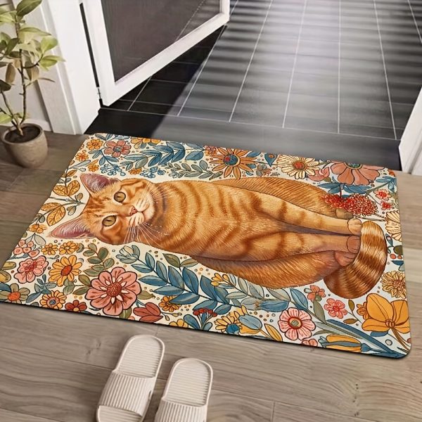 🌸🐱 دعاسة مستطيلة بطباعة قط وزهور – أنيقة وعملية 🌸🐱 أضف لمسة جمالية مرحة لبيتك مع دعاسة فاخرة بطباعة قطة وزهور، مصممة لتكون عملية ومتينة بقاعدة PVC مانعة للانزلاق. ✅ تصميم لطيف يجمع بين القطط والزهور لإضافة لمسة ديكور مبهجة. ✅ قابلة للغسيل في الغسالة لسهولة العناية. ✅ قاعدة مانعة للانزلاق لثبات وأمان أكبر. ✅ مثالية للمطبخ، الحمام، غرفة المعيشة، غرفة النوم أو المدخل. الجمال والعملية في قطعة ديكور واحدة. 🏡✨ - Image 3