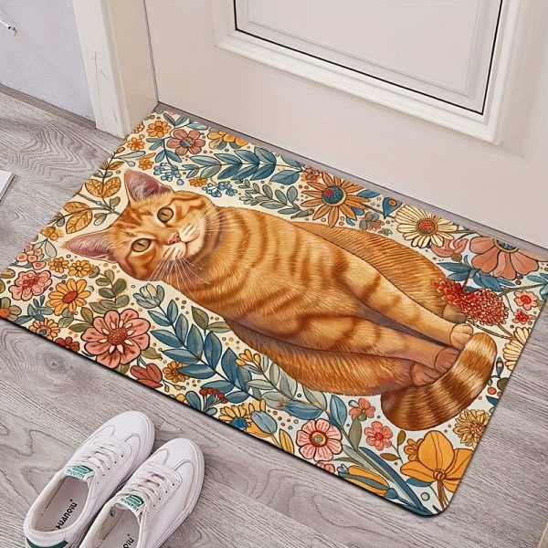 🌸🐱 دعاسة مستطيلة بطباعة قط وزهور – أنيقة وعملية 🌸🐱 أضف لمسة جمالية مرحة لبيتك مع دعاسة فاخرة بطباعة قطة وزهور، مصممة لتكون عملية ومتينة بقاعدة PVC مانعة للانزلاق. ✅ تصميم لطيف يجمع بين القطط والزهور لإضافة لمسة ديكور مبهجة. ✅ قابلة للغسيل في الغسالة لسهولة العناية. ✅ قاعدة مانعة للانزلاق لثبات وأمان أكبر. ✅ مثالية للمطبخ، الحمام، غرفة المعيشة، غرفة النوم أو المدخل. الجمال والعملية في قطعة ديكور واحدة. 🏡✨ - Image 4
