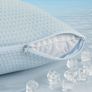 ❄️ طقم أغطية مخدات تبريد – بسحاب للإغلاق ❄️ استمتع ببرودة وراحة الصيف مع عدد 2 غطاء مخدة من مزيج النايلون القابل للتنفس، باللون الأزرق الفاتح مع جيوب بيضاء، بوزن قماش 180–200 جم. ✅ قماش بارد ومتنفس مثالي لأيام الحر. ✅ تصميم بسحاب لحماية كاملة للمخدة وسهولة الاستخدام. ✅ قابل للغسيل في الغسالة لانتعاش دائم. ✅ مثالي لمحبي النوم البارد في الصيف. راحة وانتعاش يرافقك في كل ليلة. 🛏️❄️
