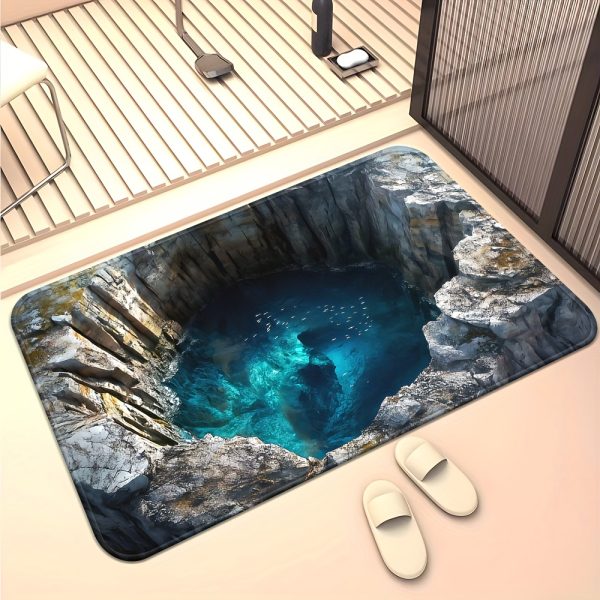 🌊 دعاسة مطبوعة بتأثير بصري عميق – تصميم ثلاثي الأبعاد فاخر 🌊 أضف لمسة إبداعية لبيتك مع دعاسة فاخرة بطباعة عالية الدقة تعطي إحساس العمق، مصنوعة من مايكروفايبر ماصّ للماء وقابلة للغسيل في الغسالة. ✅ تصميم بصري مميز يلفت الأنظار ويضيف لمسة فنية. ✅ قماش مايكروفايبر ماصّ يحافظ على الأرضية جافة. ✅ قاعدة مانعة للانزلاق لثبات وأمان أكبر. ✅ مثالية للمدخل، غرفة المعيشة، غرفة النوم، أو حتى اليوغا والتخييم.  ديكور فني ووظيفة عملية في قطعة واحدة. 🏡✨ - Image 8