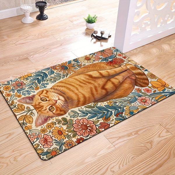 🌸🐱 دعاسة مستطيلة بطباعة قط وزهور – أنيقة وعملية 🌸🐱 أضف لمسة جمالية مرحة لبيتك مع دعاسة فاخرة بطباعة قطة وزهور، مصممة لتكون عملية ومتينة بقاعدة PVC مانعة للانزلاق. ✅ تصميم لطيف يجمع بين القطط والزهور لإضافة لمسة ديكور مبهجة. ✅ قابلة للغسيل في الغسالة لسهولة العناية. ✅ قاعدة مانعة للانزلاق لثبات وأمان أكبر. ✅ مثالية للمطبخ، الحمام، غرفة المعيشة، غرفة النوم أو المدخل. الجمال والعملية في قطعة ديكور واحدة. 🏡✨ - Image 13
