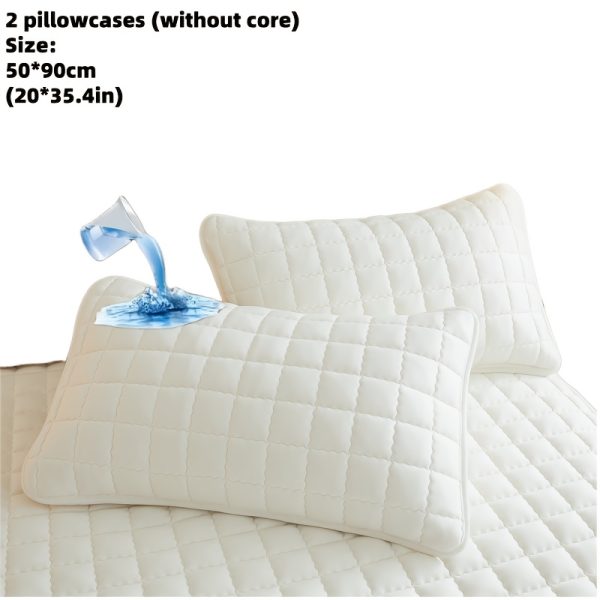 🛏️ طقم أغطية مخدات سادة – مبطنة وسميكة 🛏️ أضف حماية وأناقة لمخدتك مع عدد 2 غطاء مخدة فاخر بتصميم مبطن سادة، متين وقابل للغسيل في الغسالة. ✅ تصميم سميك ومتين يدوم معك طويلاً. ✅ مبطن لراحة وحماية إضافية. ✅ متوفر بمقاسات: توين، كوين، كينج. ✅ بدون حشوة (الغطاء فقط). الأناقة والحماية في غطاء واحد يناسب كل المقاسات. ✨ - Image 23