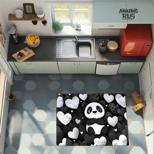 🐼 دعاسة بشكل قلب مع باندا لطيف – سميكة ومانعة للانزلاق 🐼 أضف لمسة مرح وجمال لبيتك مع دعاسة إسفنجية سميكة بسمك 8 ملم، بتصميم قلب وباندا كيوت، ناعمة وسهلة التنظيف. ✅ قماش ناعم وسميك يمنح راحة تحت القدم. ✅ تصميم باندا لطيف مثالي للديكور الداخلي. ✅ قاعدة مانعة للانزلاق لثبات وأمان أكبر. ✅ قابلة للغسيل في الغسالة وسهلة العناية. ✅ مناسبة للمدخل، المطبخ، غرفة النوم أو الحمام. الراحة والمرح في دعاسة واحدة تزين بيتك. 🛏️✨ - Image 8