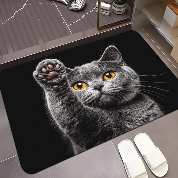 🐱 دعاسة بطباعة قط بريطاني قصير الشعر – لمحبي القطط 🐱 أضف لمسة لطافة ودفء لبيتك مع دعاسة فاخرة بطباعة قطة بريطانية، مصنوعة من المايكروفايبر الناعم مع قاعدة مانعة للانزلاق. ✅ تصميم كيوت لمحبي القطط يضفي لمسة ديكور مميزة. ✅ قماش بوليستر متين ومايكروفايبر ناعم يمنح راحة تحت القدم. ✅ قابلة للغسيل في الغسالة لسهولة التنظيف. ✅ مثالية لغرفة النوم، غرفة المعيشة أو المدخل. ✅ هدية رائعة لعشاق القطط في أعياد الميلاد والمناسبات. الجمال والراحة مع لمسة حب للحيوانات الأليفة. 🛏️✨ - Image 9