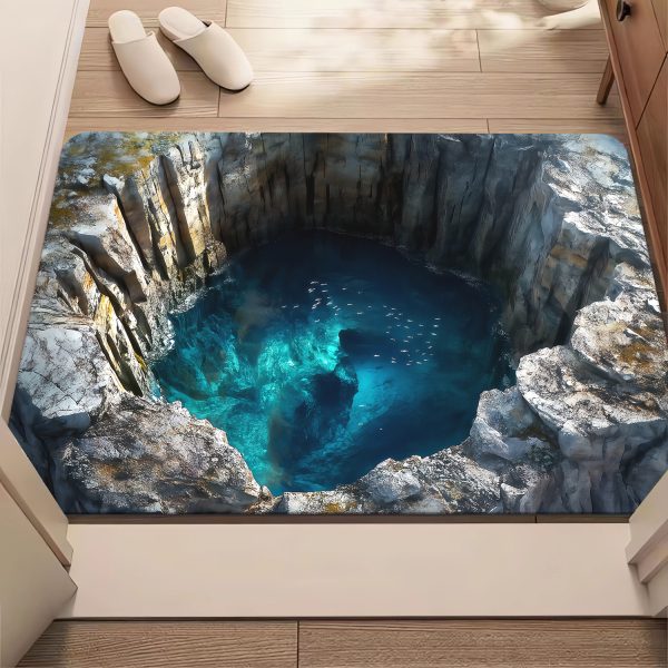 🌊 دعاسة مطبوعة بتأثير بصري عميق – تصميم ثلاثي الأبعاد فاخر 🌊 أضف لمسة إبداعية لبيتك مع دعاسة فاخرة بطباعة عالية الدقة تعطي إحساس العمق، مصنوعة من مايكروفايبر ماصّ للماء وقابلة للغسيل في الغسالة. ✅ تصميم بصري مميز يلفت الأنظار ويضيف لمسة فنية. ✅ قماش مايكروفايبر ماصّ يحافظ على الأرضية جافة. ✅ قاعدة مانعة للانزلاق لثبات وأمان أكبر. ✅ مثالية للمدخل، غرفة المعيشة، غرفة النوم، أو حتى اليوغا والتخييم.  ديكور فني ووظيفة عملية في قطعة واحدة. 🏡✨ - Image 7