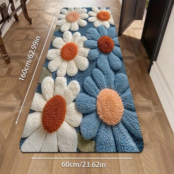 🌼 دعاسة زهرية ناعمة – بتصميم أزرق وأبيض أنيق 🌼 أضف لمسة انتعاش وبهجة لبيتك مع دعاسة فاخرة من البوليستر، بتصميم أقحوان زاهي، ناعمة وآمنة ضد الانزلاق. ✅ قماش ناعم ومنفوش يمنح إحساس مريح تحت القدم. ✅ تصميم زهور نابض بالحياة يزين أي مساحة في المنزل. ✅ قاعدة مانعة للانزلاق لثبات وأمان أكبر. ✅ قابلة للغسيل في الغسالة للحفاظ على النظافة بسهولة. ✅ مثالية لحمامك، غرفة النوم، المطبخ، المدخل وحتى غرفة الألعاب. الجمال والراحة يجتمعان في قطعة ديكور واحدة. 🛁✨ - Image 10