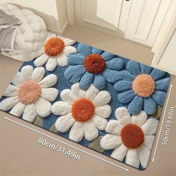 🌼 دعاسة زهرية ناعمة – بتصميم أزرق وأبيض أنيق 🌼 أضف لمسة انتعاش وبهجة لبيتك مع دعاسة فاخرة من البوليستر، بتصميم أقحوان زاهي، ناعمة وآمنة ضد الانزلاق. ✅ قماش ناعم ومنفوش يمنح إحساس مريح تحت القدم. ✅ تصميم زهور نابض بالحياة يزين أي مساحة في المنزل. ✅ قاعدة مانعة للانزلاق لثبات وأمان أكبر. ✅ قابلة للغسيل في الغسالة للحفاظ على النظافة بسهولة. ✅ مثالية لحمامك، غرفة النوم، المطبخ، المدخل وحتى غرفة الألعاب. الجمال والراحة يجتمعان في قطعة ديكور واحدة. 🛁✨ - Image 11
