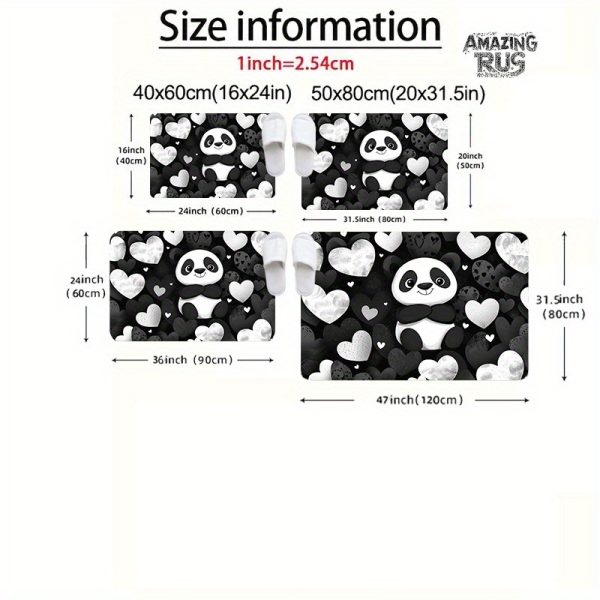 🐼 دعاسة بشكل قلب مع باندا لطيف – سميكة ومانعة للانزلاق 🐼 أضف لمسة مرح وجمال لبيتك مع دعاسة إسفنجية سميكة بسمك 8 ملم، بتصميم قلب وباندا كيوت، ناعمة وسهلة التنظيف. ✅ قماش ناعم وسميك يمنح راحة تحت القدم. ✅ تصميم باندا لطيف مثالي للديكور الداخلي. ✅ قاعدة مانعة للانزلاق لثبات وأمان أكبر. ✅ قابلة للغسيل في الغسالة وسهلة العناية. ✅ مناسبة للمدخل، المطبخ، غرفة النوم أو الحمام. الراحة والمرح في دعاسة واحدة تزين بيتك. 🛏️✨ - Image 6
